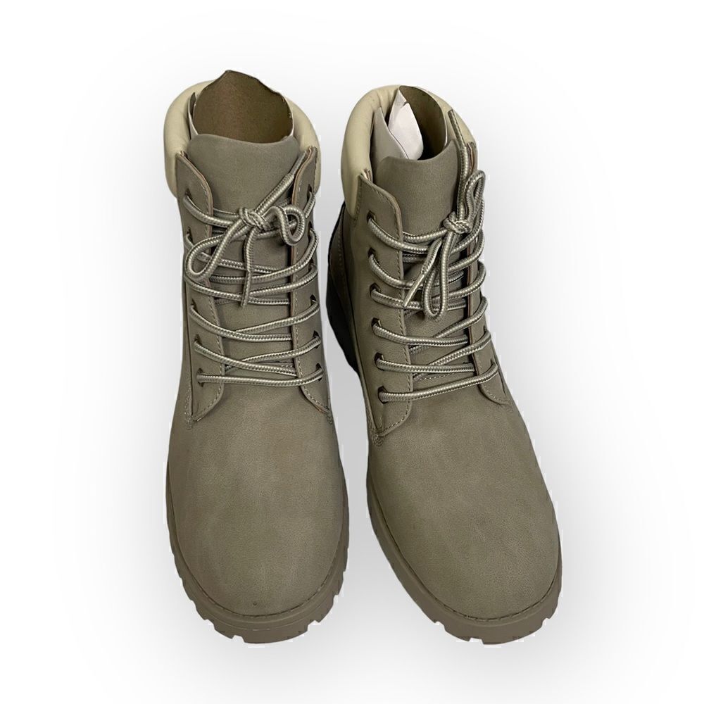 SO Women's Gray Hiking Boots Ragdoll Combat Look